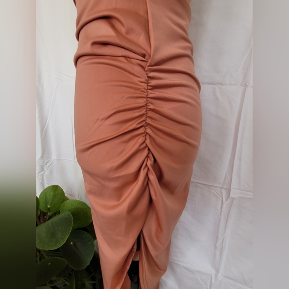 Firefly bodycon pink dress with asymmetrical hem - Picture 7 of 11